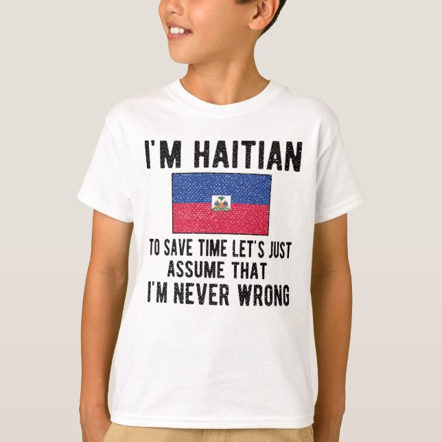 Camiseta Orgullosa herencia haitiana Haití remonta la bande (Anverso)