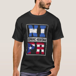 Camiseta Orgullosa herencia hispánica portorriqueña de Nica