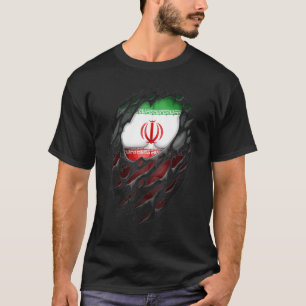 Camiseta Orgullosa herencia iraní destruida bandera de Irán