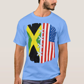 Camiseta Orgullosa herencia jamaiquina norteamericana Bande