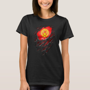 Camiseta Orgullosa herencia kirguisa de raíz destruida por