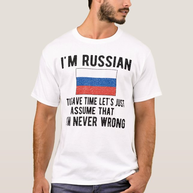 Camiseta Orgullosa herencia rusa: Rusia remonta la bandera  (Anverso)