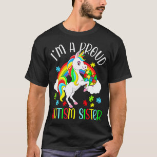 Camiseta Orgullosa Hermana Conciencia del Autismo Lindo Uni