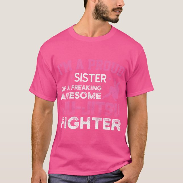 Camiseta Orgullosa Hermana De Jiu-Jitsu Fighter Jiu-Jitsu (Anverso)