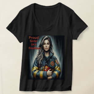 Camiseta Orgullosa Hermana De La Ciencia FireFighter