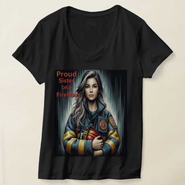 Camiseta Orgullosa Hermana De La Ciencia FireFighter (Distribución )