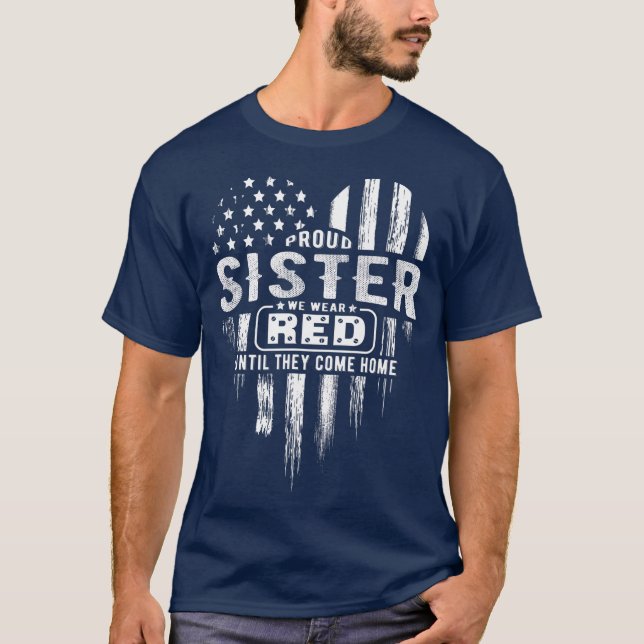 Camiseta Orgullosa hermana de la familia militar del Vierne (Anverso)