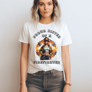 Camiseta Orgullosa Hermana De La imaginación De FireFighter