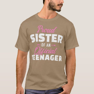 Camiseta Orgullosa hermana de un adolescente de 13 años
