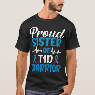 Camiseta Orgullosa hermana de un diabético de concientizaci