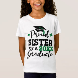 Camiseta Orgullosa Hermana de un gorro negro de 2022 de gra