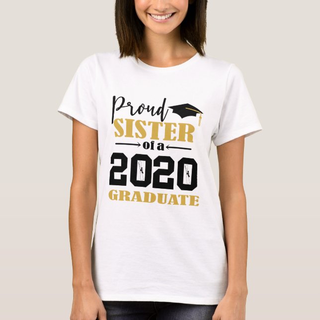 Camiseta Orgullosa hermana de un graduado de 2020 (Anverso)