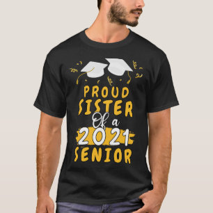 Camiseta Orgullosa hermana de un graduado gracioso de la ca