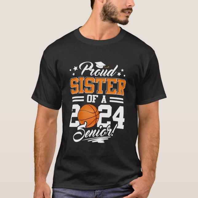 Camiseta Orgullosa Hermana De Un Graduado Superior De Balon (Anverso)
