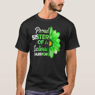 Camiseta Orgullosa Hermana De Un Guerrero De La Escoliosis 