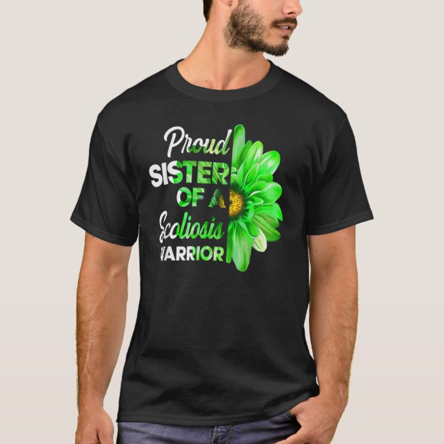 Camiseta Orgullosa Hermana De Un Guerrero De La Escoliosis  (Anverso)