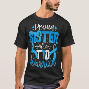 Camiseta Orgullosa Hermana De Un Guerrero Del T1D Diabético