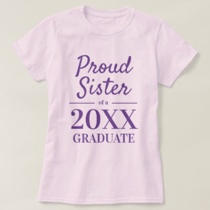 Camiseta Orgullosa hermana de una fiesta de graduación de 2