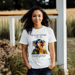 Camiseta Orgullosa Hermana De Una Mirada Determinada De Fir