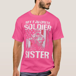 Camiseta Orgullosa Hermana Del Ejército Mi Soldado Favorito
