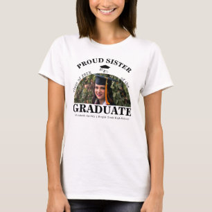 Camiseta Orgullosa Hermana del Graduado de Último Año