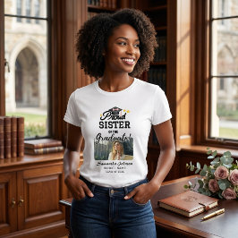 Camiseta Orgullosa Hermana del Graduado Foto Personalizada 