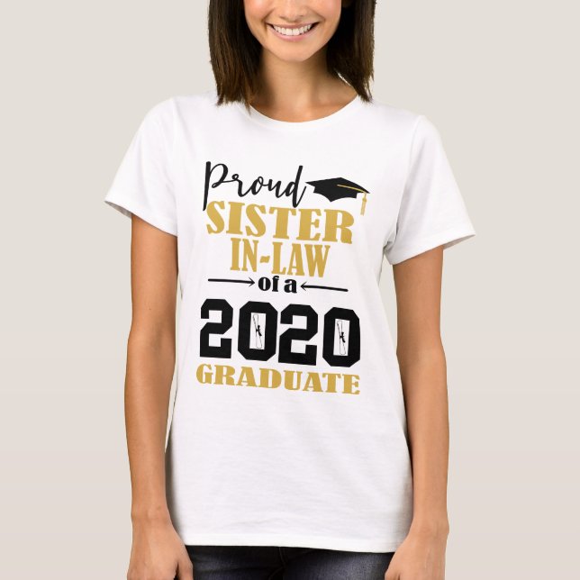 Camiseta Orgullosa hermana en la ley de un graduado de 2020 (Anverso)