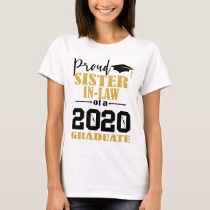 Camiseta Orgullosa hermana en la ley de un graduado en 2020