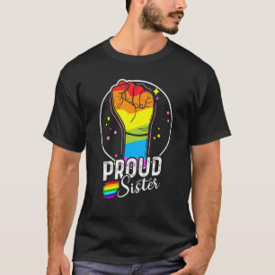 Camiseta Orgullosa hermana Gay Lesbian Lgbt Apoyo al Orgull