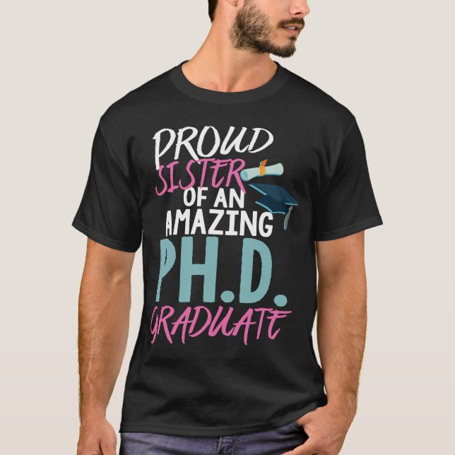 Camiseta Orgullosa Hermana Graduación de Doctorado en Docto (Anverso)