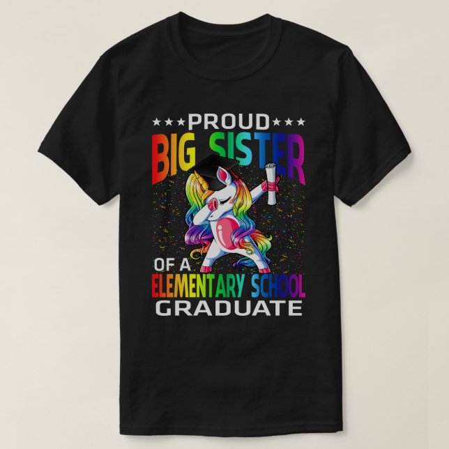 Camiseta Orgullosa Hermana Grande De Un Graduado De La Escu (Diseño del anverso)