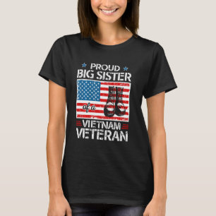 Camiseta Orgullosa Hermana Grande De Vietnam Veterano Patri