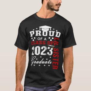 Camiseta Orgullosa hermana Lil de una clase graduada de 202
