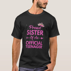 Camiseta Orgullosa hermana oficial adolescente 13 cumpleaño