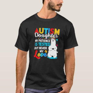 Camiseta Orgullosa hija autismo Llama Rompecabezas Concienc