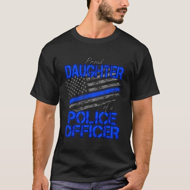 Camiseta Orgullosa Hija De Agentes De Policía (Anverso)