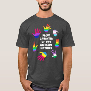 Camiseta Orgullosa hija de dos increíbles madres LGBT Gay P
