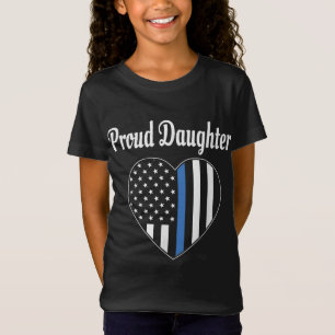 Camiseta Orgullosa hija de oficial de policía - aplicación 