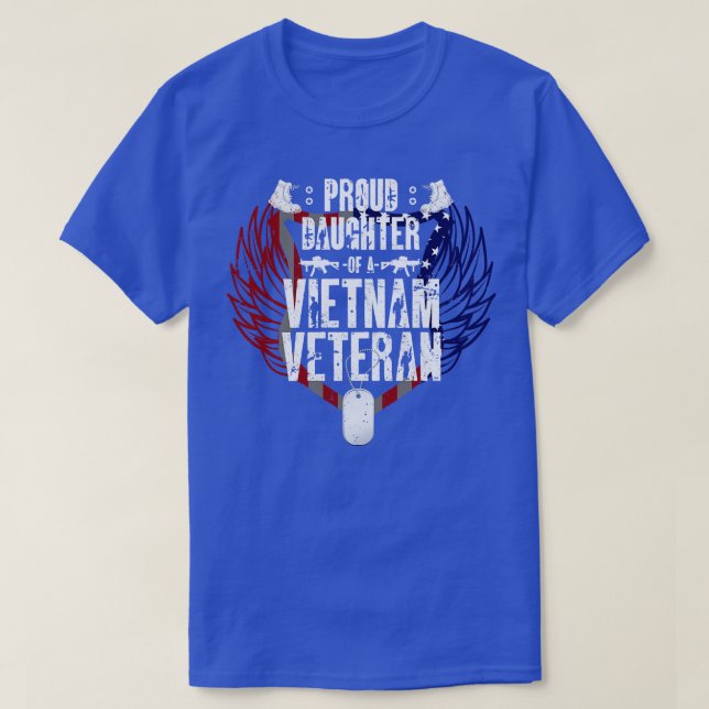 Camiseta Orgullosa hija de padres Día Veterano de Vietnam (Diseño del anverso)