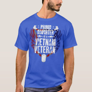 Camiseta Orgullosa hija de padres Día Veterano de Vietnam