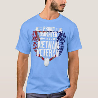 Camiseta Orgullosa hija de padres Día Veterano de Vietnam