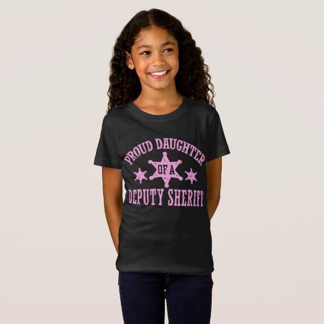 Camiseta Orgullosa hija de un comisario adjunto (Anverso completo)
