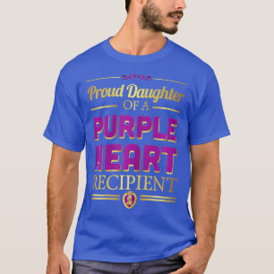 Camiseta Orgullosa Hija De Un Destinatario Militar Del Cora