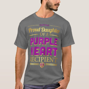 Camiseta Orgullosa Hija De Un Destinatario Militar Del Cora