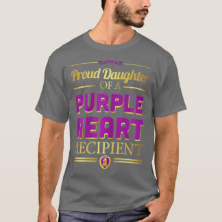 Camiseta Orgullosa Hija De Un Destinatario Militar Del Cora
