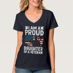 Camiseta Orgullosa Hija De Un Padre Patriótico Militar Vete