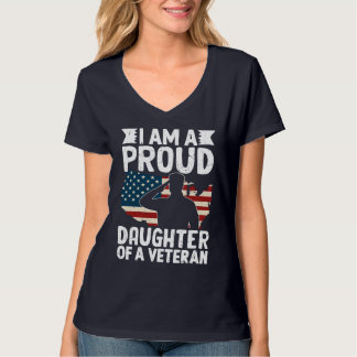 Camiseta Orgullosa Hija De Un Padre Patriótico Militar Vete