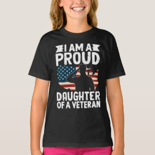 Camiseta Orgullosa Hija De Un Padre Patriótico Militar Vete