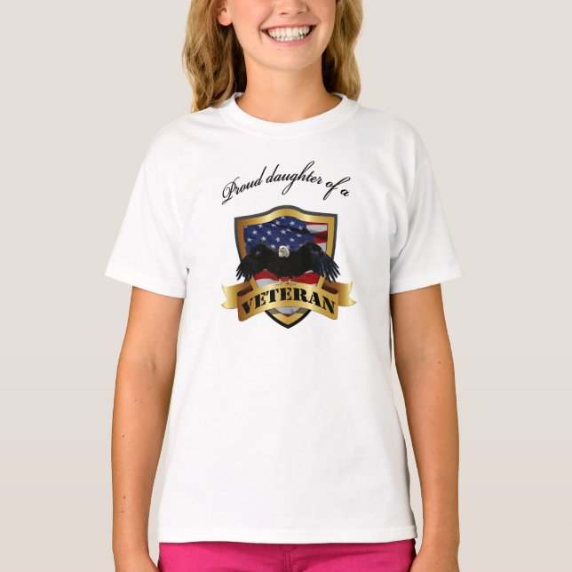 Camiseta Orgullosa hija de un veterano (Anverso)