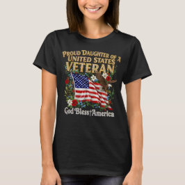 Camiseta Orgullosa hija de un veterano de los Estados Unido
